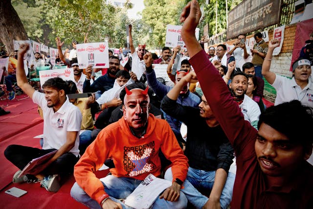 India Amazon Protest