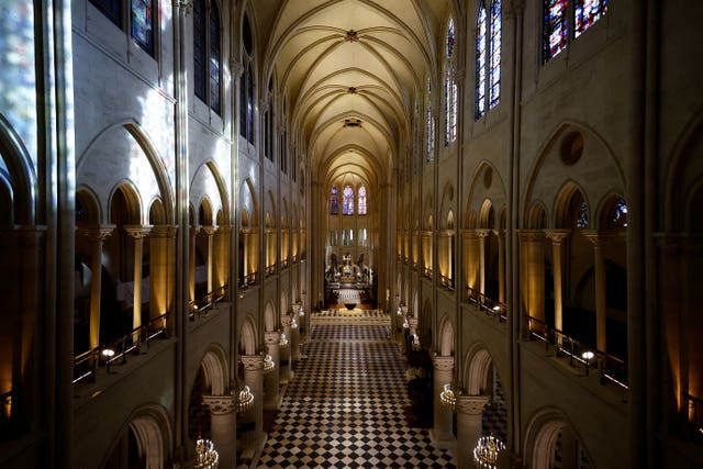 The nave of Notre Dame Cathedral