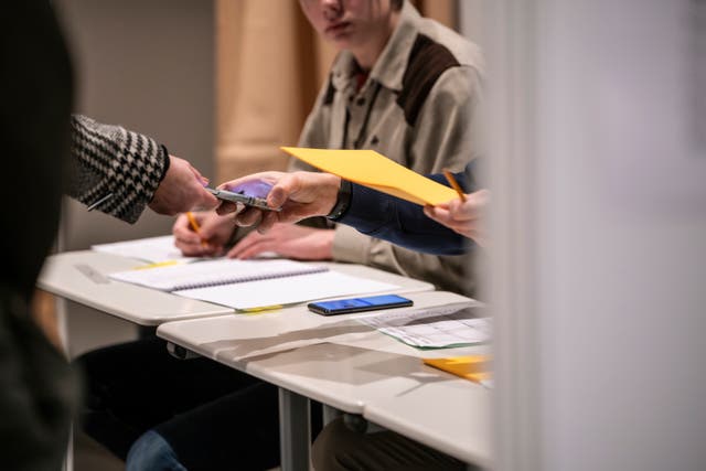 People cast their ballot in the Iceland election