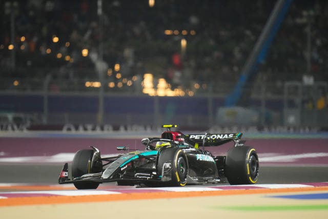 Lewis Hamilton in action during the Qatar Grand Prix