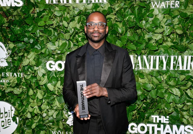 Filmmaker and photographer RaMell Ross with the best director award for Nickel Boys during The Gothams Film Awards at Cipriani Wall Street in New York