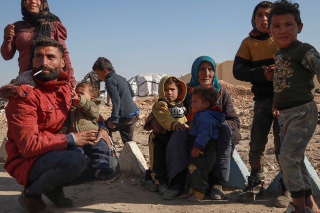 People in a camp in northern Syria