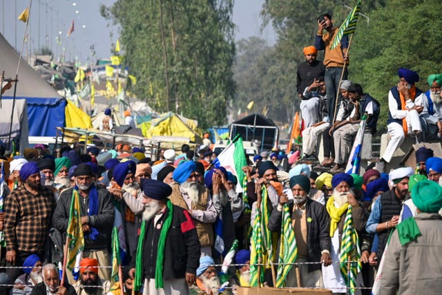 Protesting farmers in India