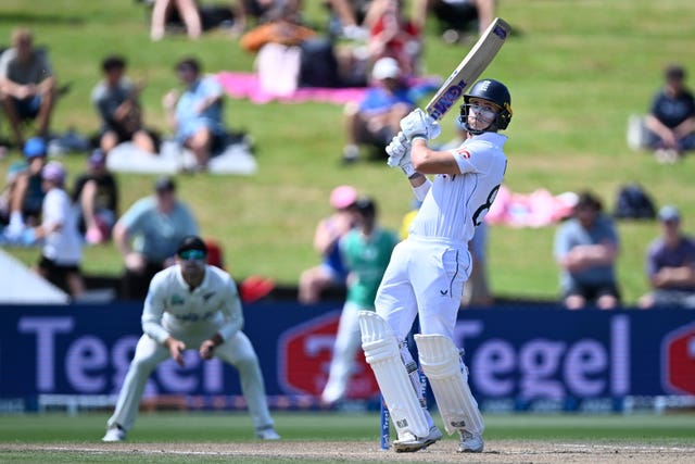 England’s Jacob Bethell bats on day four