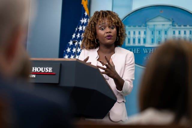 White House press secretary Karine Jean-Pierre