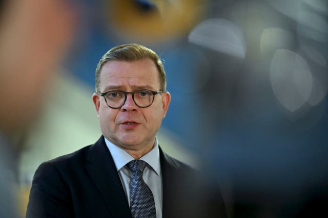 Prime Minister Petteri Orpo attended a press conference 