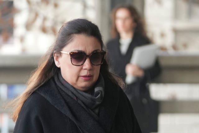 Miljana Kecmanovic arrives at the court prior to a verdict in the trial 