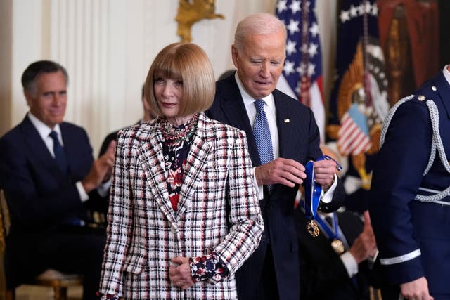 President Joe Biden with Anna Wintour