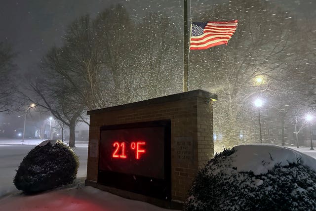 Temperature reading of 21F in snowy conditions