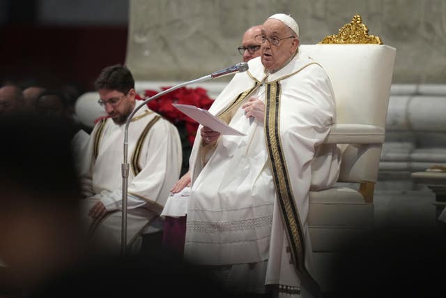 The Pope celebrates Mass