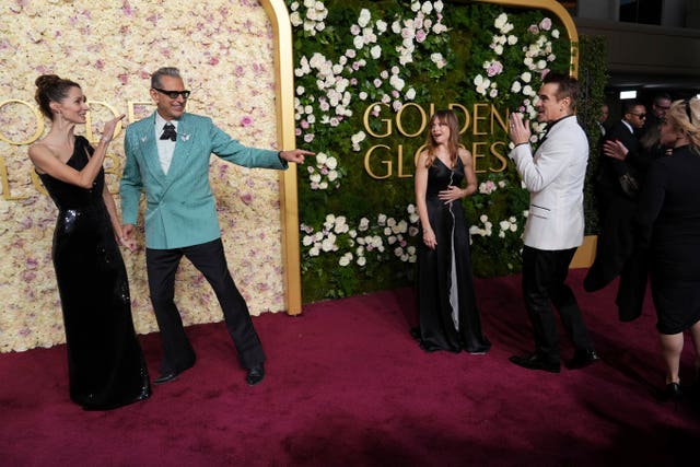 Emilie Livingston, Jeff Goldblum, and Colin Farrell