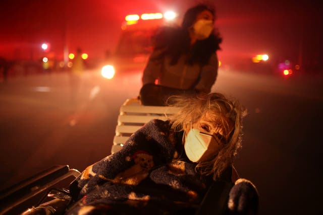 A resident of a care home is evacuated 