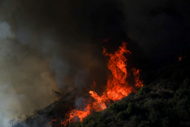 The Palisades Fire continuing to burn