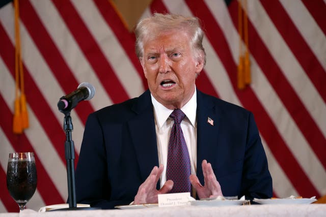 President-elect Donald Trump speaks during a meeting with Republican governors at Mar-a-Lago in Palm Beach, Florida 