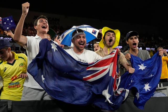 Australian fans cheer on Nick Kyrgios against Jacob Fearnley