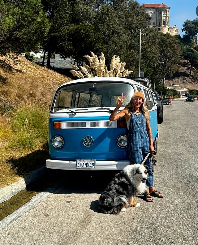 A VW van in Malibu, California 