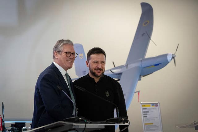 Sir Keir Starmer with Ukrainian President Volodymyr Zelensky