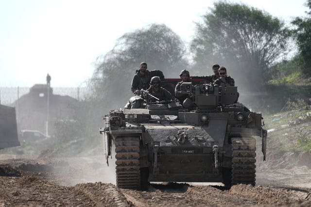 Israeli troops crossing into Israel from Gaza