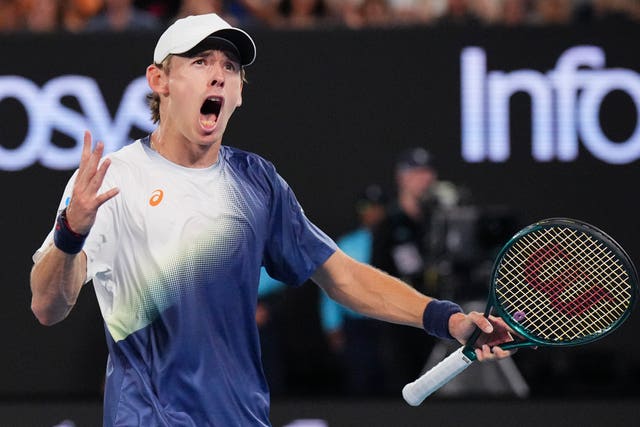 Alex de Minaur is into a first Australian Open quarter-final