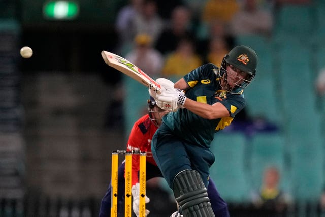 Australia’s Beth Mooney bats against England during the Women’s Ashes T20 cricket match in Sydney