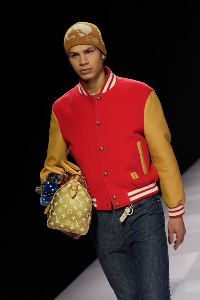 A model wears a creations as part of the men's Louis Vuitton Fall-Winter 2025-2026 collection, that was presented in Paris, Tuesday, Jan. 21, 2025