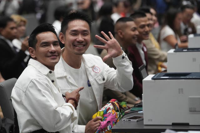 A couple from the LGBTQ+ community wait to sign their marriage certificates as the Marriage Equality Act takes effect in Bangkok, Thailand 