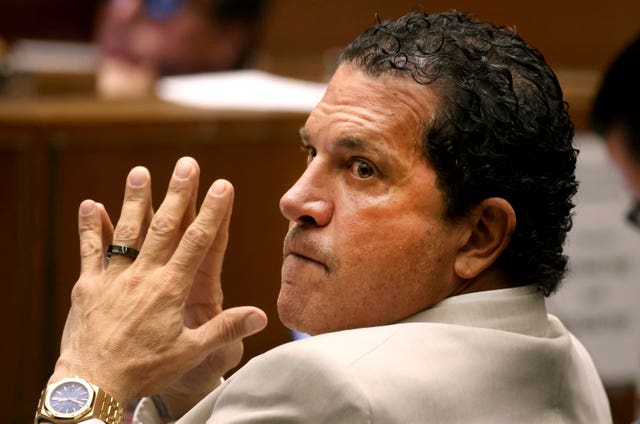 Defence lawyer Joe Tacopina listens to opening remarks from the prosecuting lawyer during the trial of his client, Rakim Mayers, aka ASAP Rocky, at the Clara Shortridge Foltz Criminal Justice Centre in Los Angeles