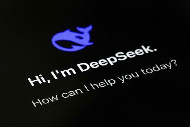 DeepSeek app query displayed on a phone