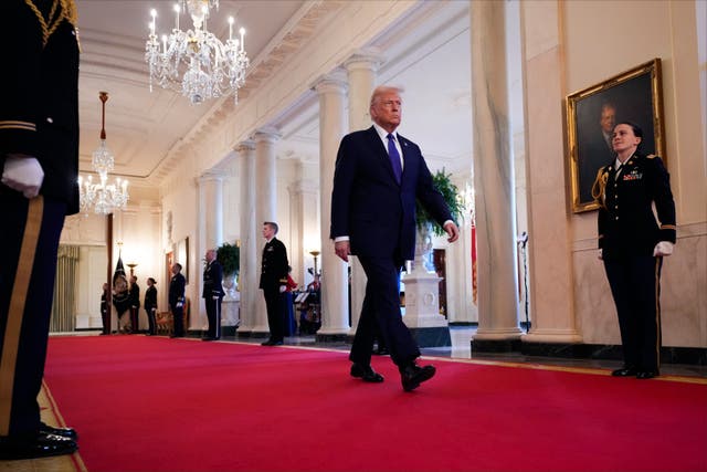 President Donald Trump in the White House, Washington