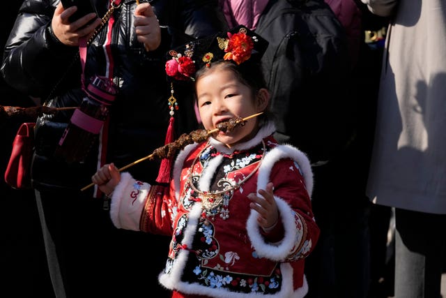 A girl in a traditional costume