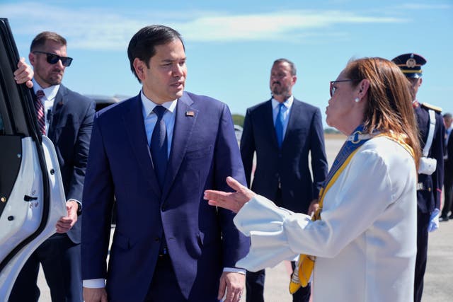 Marco Rubio on a visit to El Salvador