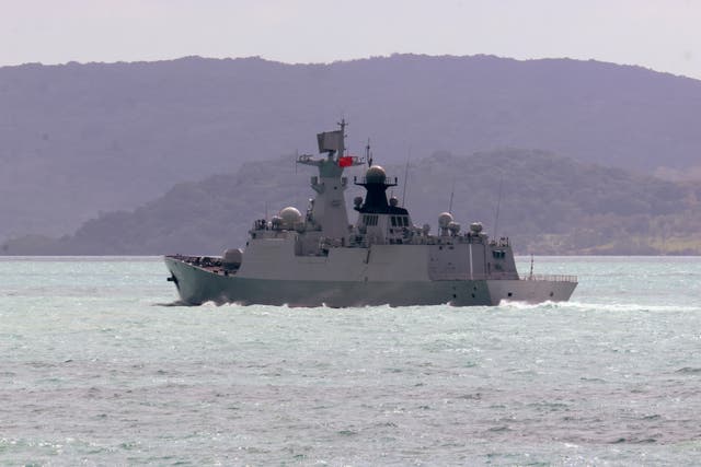 Jiangkai-class frigate Hengyang travels in the Torres Strait off Australia’s coast