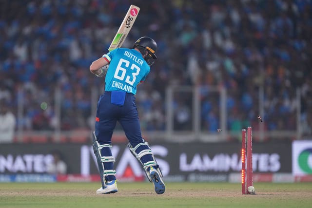 Jos Buttler is bowled