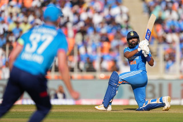 India’s Shreyas Iyer plays a shot during the third ODI 