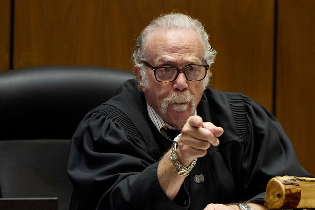 Judge Mark S Arnold presides over closing arguments in the trial of ASAP Rocky in Los Angeles