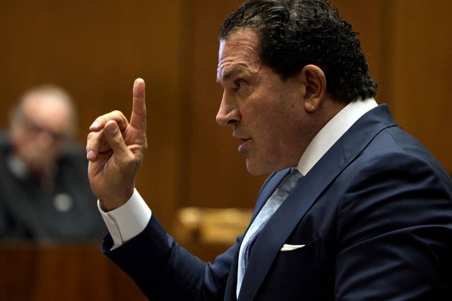 Lawyer Joe Tacopina speaks during closing arguments in the trial of ASAP Rocky in Los Angeles