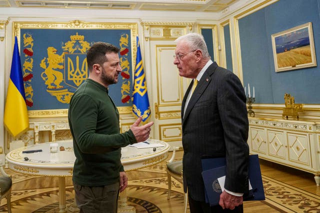 US Special Envoy for Ukraine and Russia Keith Kellogg with Volodymyr Zelensky