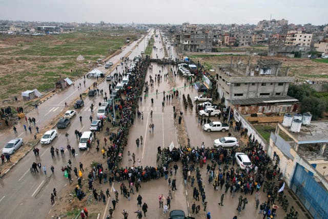 Palestinians gather in Nuseirat