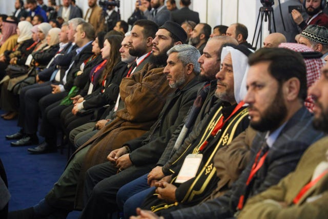 Participants attend Syria’s national dialogue conference