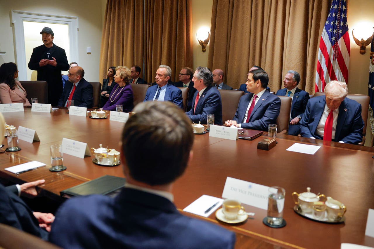 Trump holds first cabinet meeting with Elon Musk in attendance | Irvine