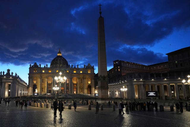 St Peter's Square at dusk