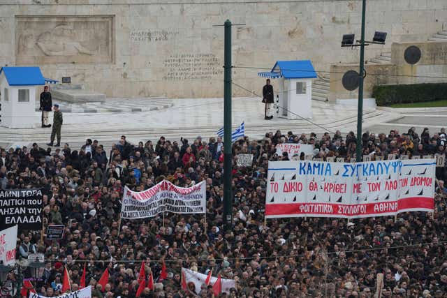 Greek protesters