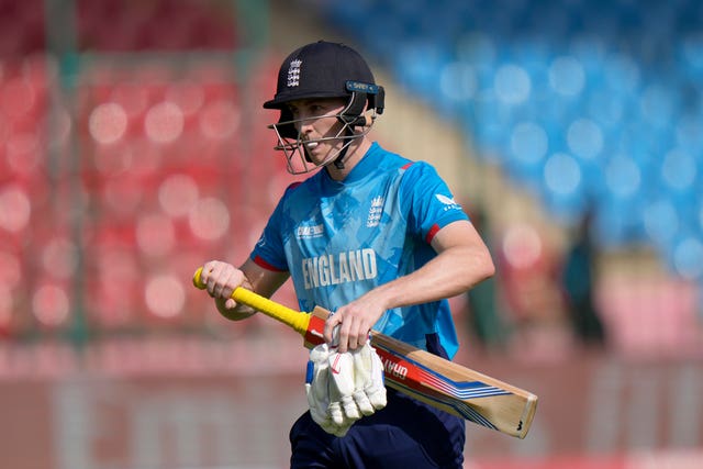 Harry Brook walks off after being dismissed