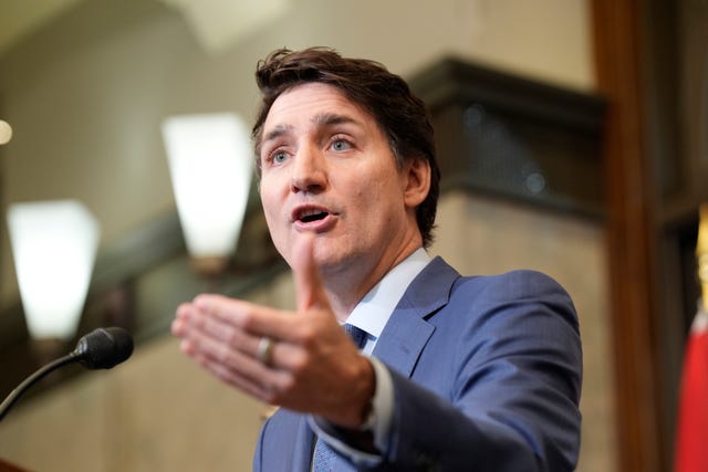 Prime Minister Justin Trudeau holds a news conference 