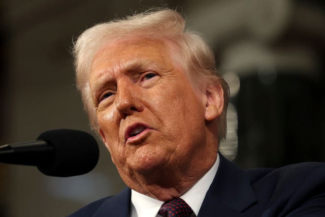 President Donald Trump addresses a joint session of Congress