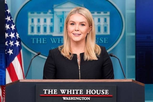 White House press secretary Karoline Leavitt speaks to reporters