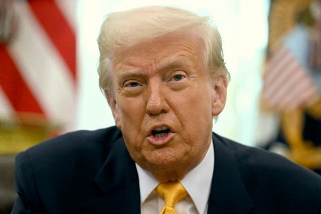 President Donald Trump in the Oval Office of the White House in Washington 