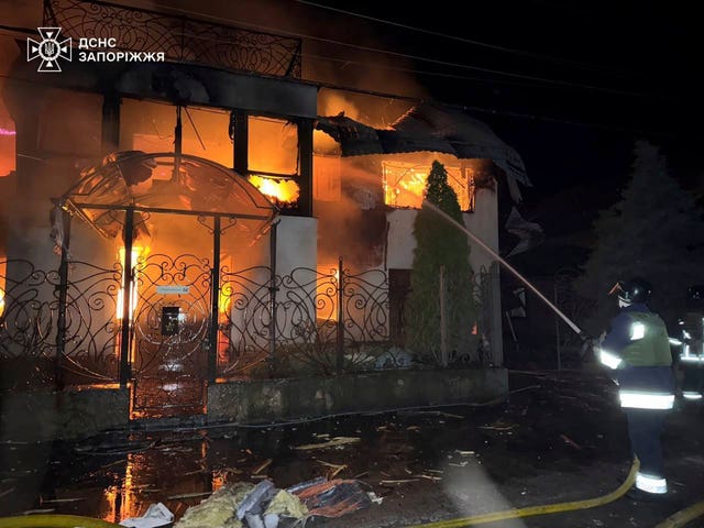 Fire in a building in Zaporizhzhia