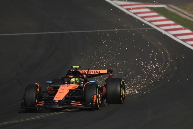 McLaren driver Lando Norris in action in China