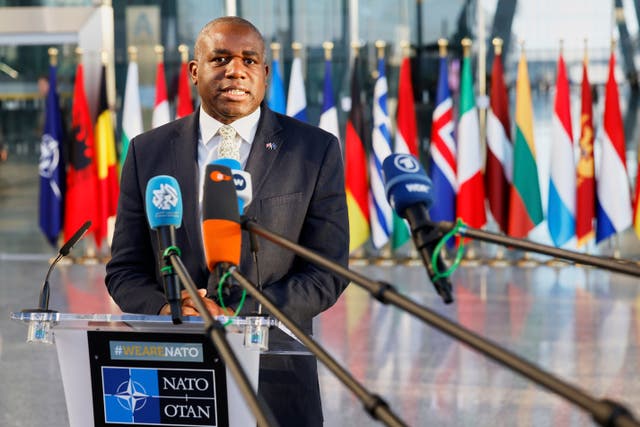 David Lammy at a press conference